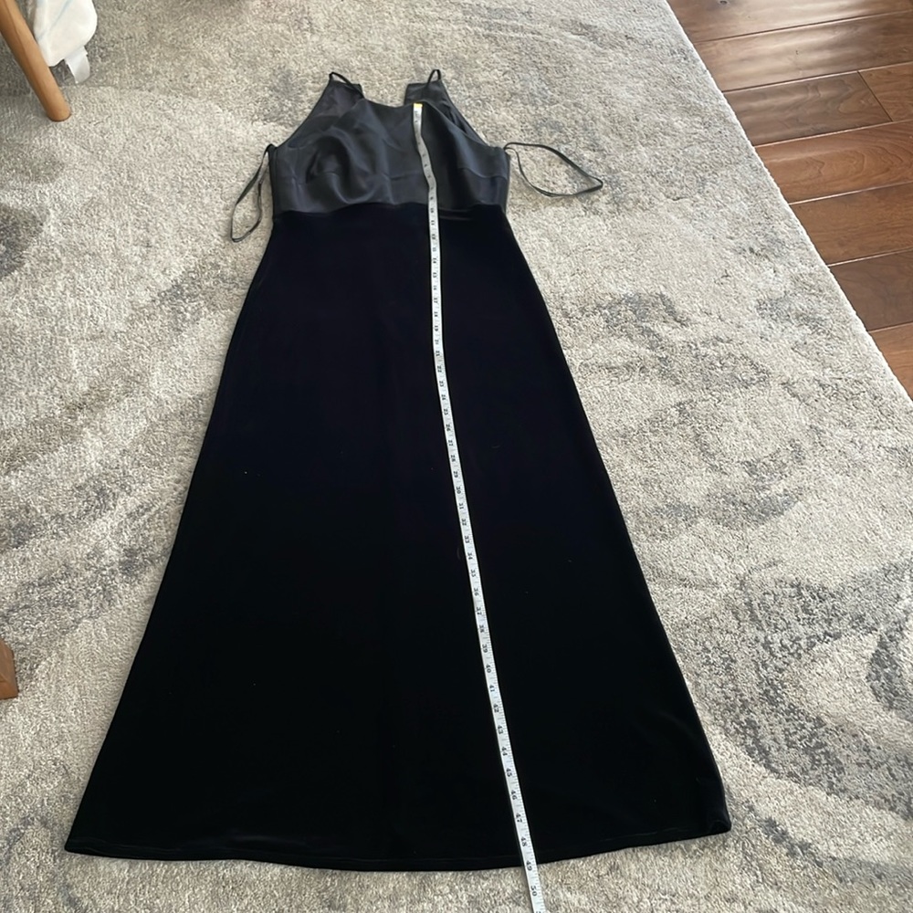 Black velvet / silky Laundry (Shelli Segal) sleeveless dress